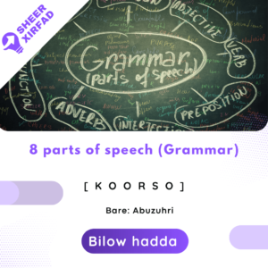 Grammar Course: 8 Parts of Speech